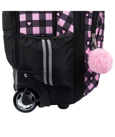 plecak z wytrzymałymi k&oacute;łkami ST.RIGHT PINK CHECKERED TB01