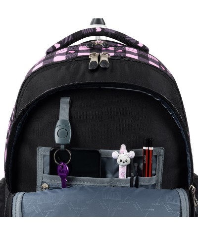 Plecak z organizerem ST.RIGHT PINK CHECKERED TB01