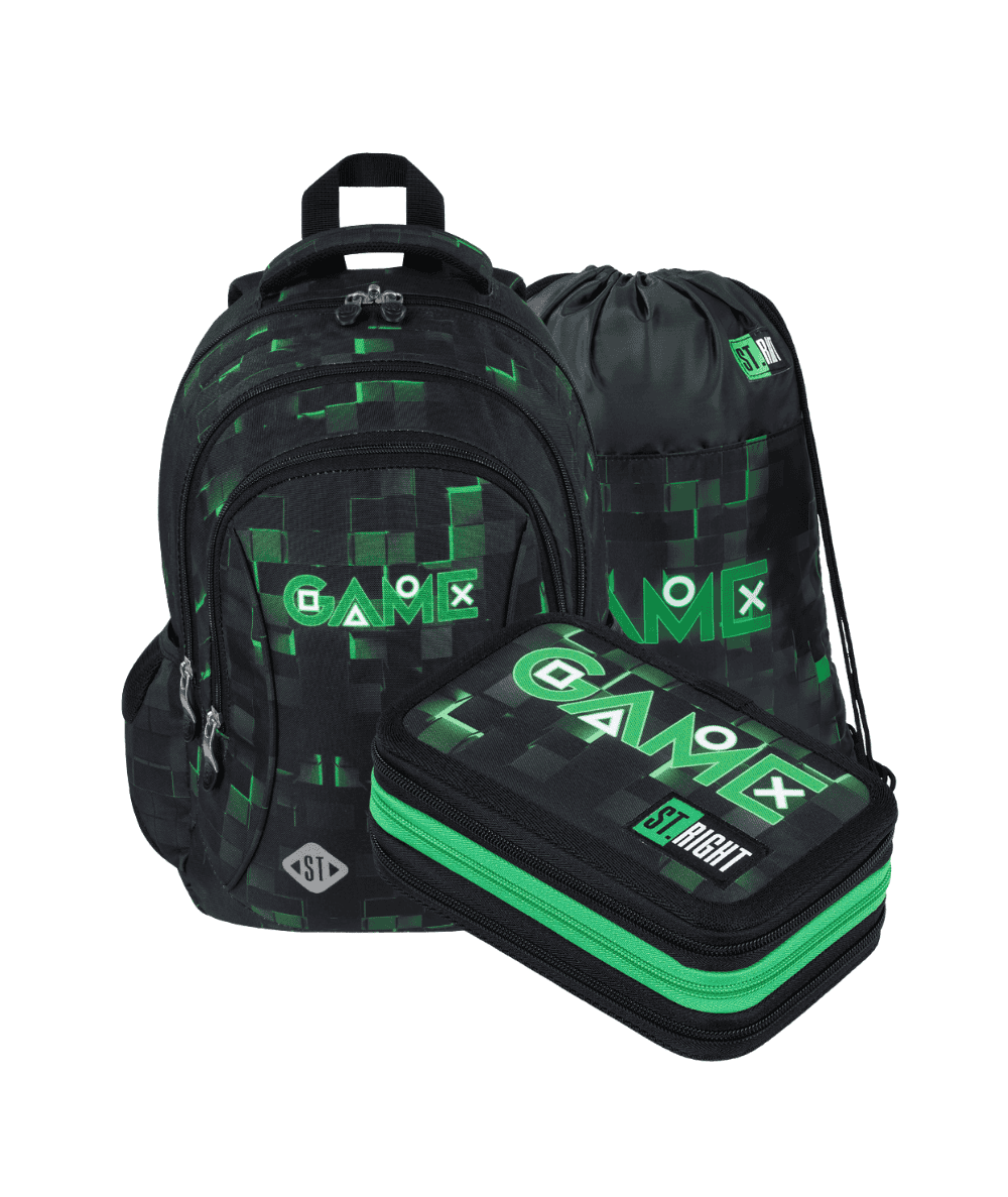 Duży zestaw plecak z wyposażeniem GREEN GAME ST.RIGHT