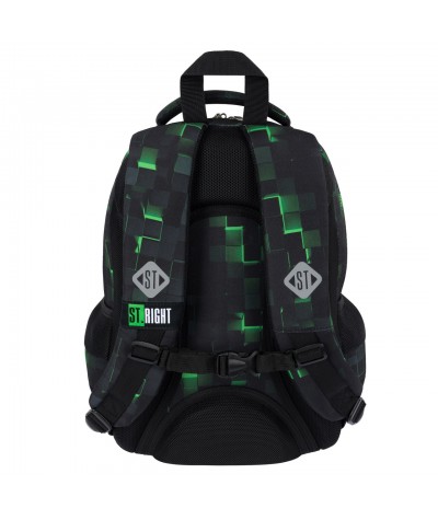 Ergonomiczny plecak do 1 klasy dla chłopca w piksele ST.RIGHT GREEN GAME