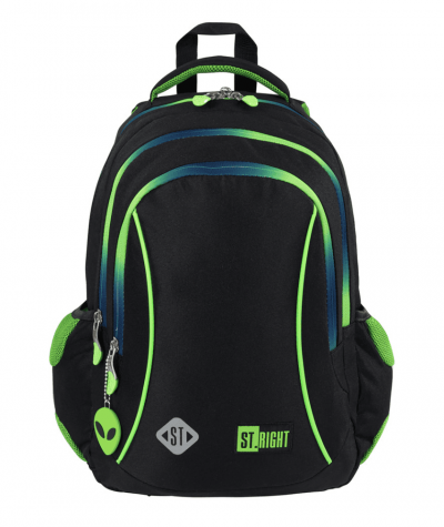 Czarny plecak z kosmitą ST.RIGHT GREEN POWER BP26