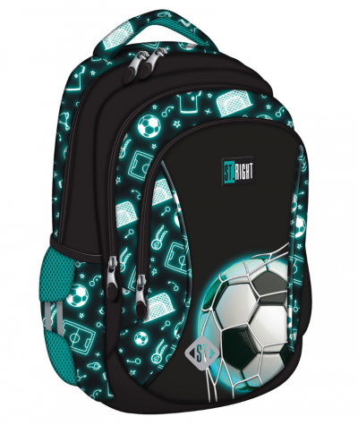 plecak do 1 klasy piłkarski dla chłopca NEON FOOTBALL STRIGHT