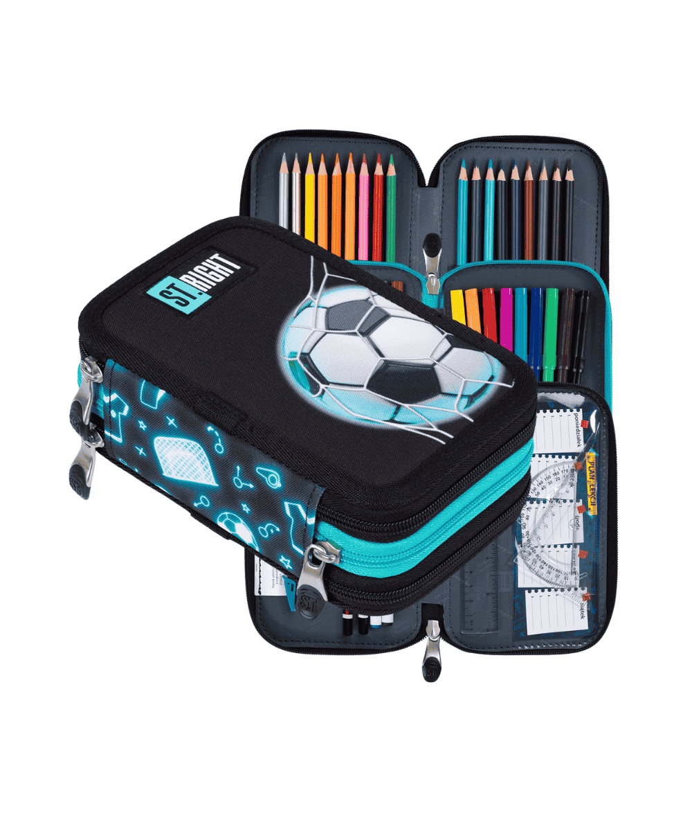 Duży pi&oacute;rnik z wyposażeniem 3 komory ST.RIGHT NEON FOOTBALL PC05