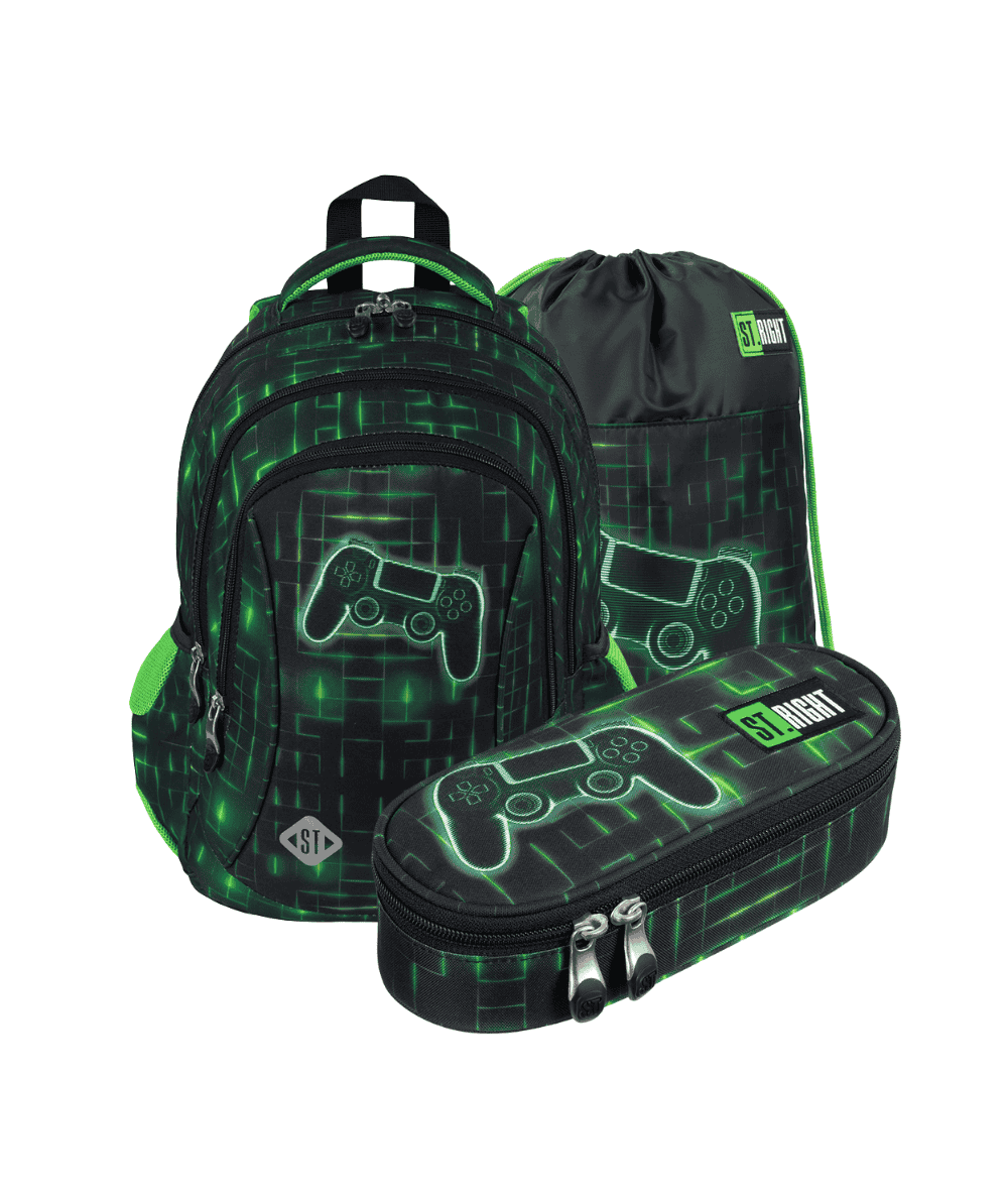 Zestaw plecak z pi&oacute;rnikiem z klapką NEON PAD do 1 klasy