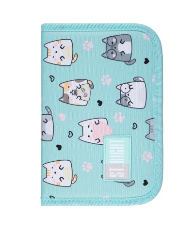 Miętowy pi&oacute;rnik pojedynczy CHARMING CATS St.RIGHT