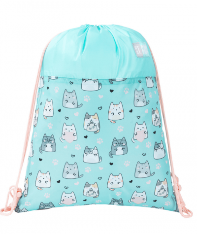 miętowy worek ST.RIGHT CHARMING CATS w koty