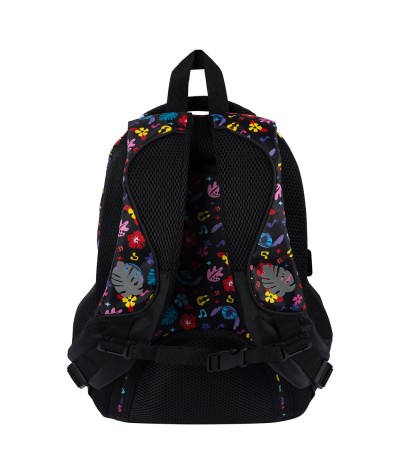Plecak STITCH z paskiem piersiowym St.Majewski BLACK ALOHA