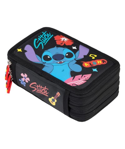 Pi&oacute;rnik z wyposażeniem, 3 komory, STITCH BLACK ALOHA ST.MAJEWSKI
