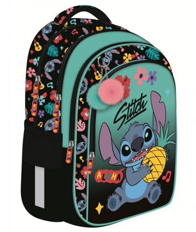 Duży plecak do 1 klasy Majewski ze sticzem stitch