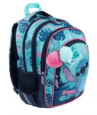 Niebieski plecak dla dziewczynki ze Stitchem STAY COOL ST.MAJEWSKI