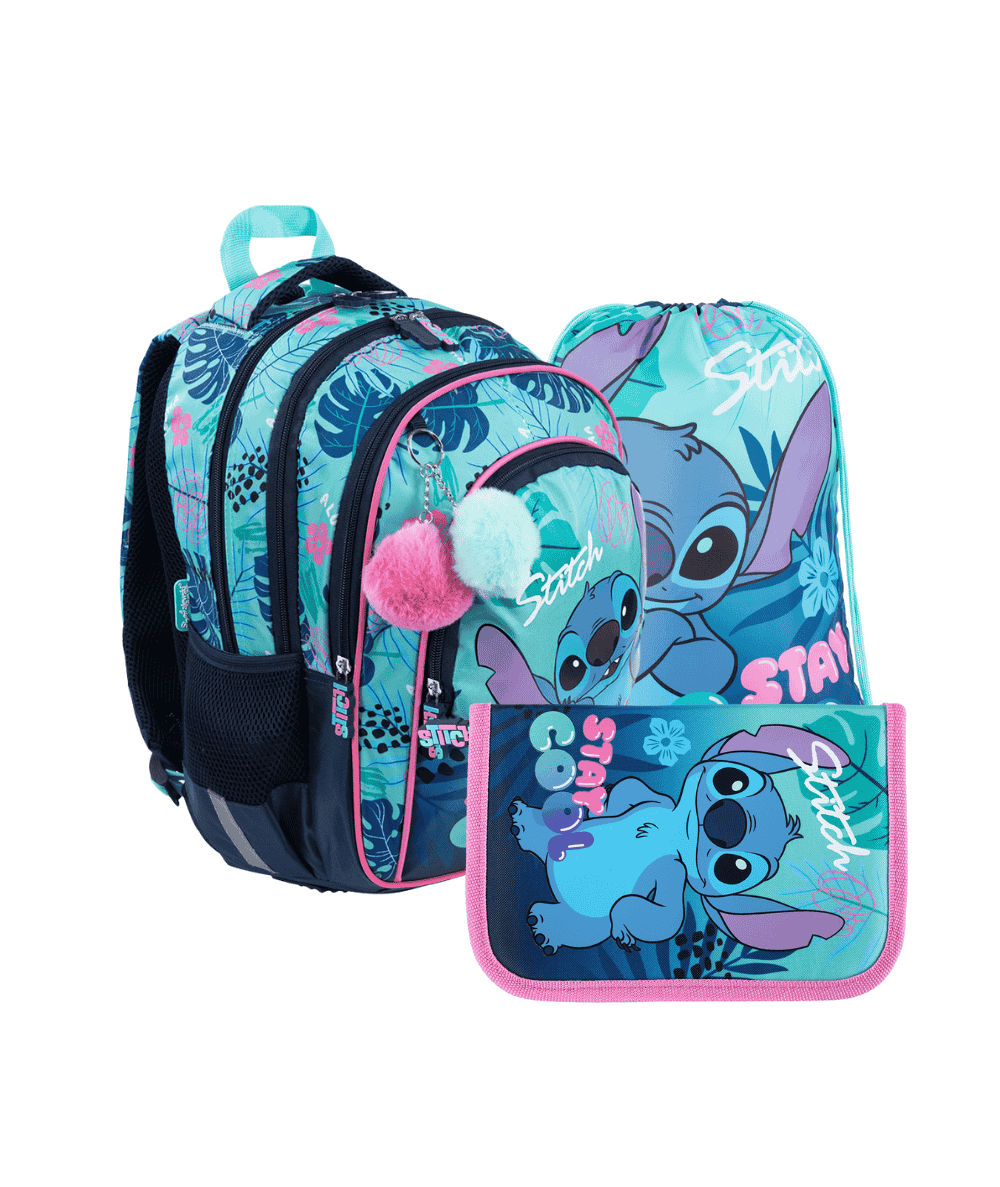 Miętowy zestaw do 1 klasy ST.MAJEWSKI z pi&oacute;rnikiem i workiem do 1 klasy