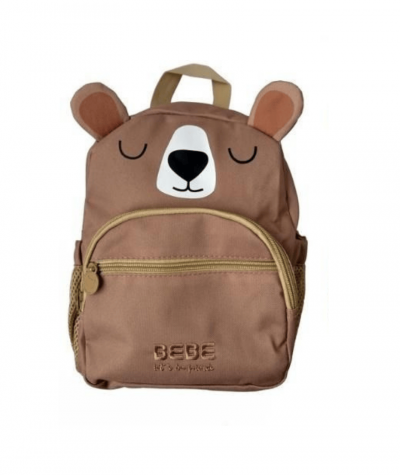 Brązowy plecak dziecięcy z misiem BEBE
