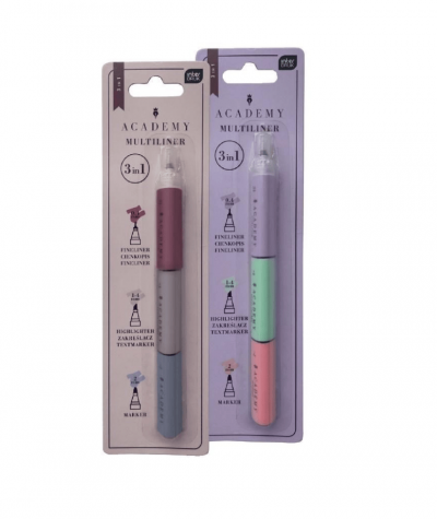 Marker z zakreślaczem i cienkopisem INTERDRUK ACADEMY