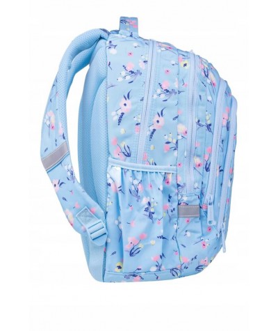 plecak trzykomorowy w kwiatki PROVENCE błękitny CoolPack