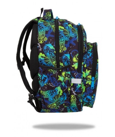 Plecak dwukomorowy SKATE NIGHT młodzieżowy Base Plus