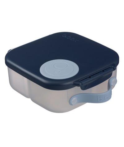 granatowa śniadani&oacute;wka dla dzieci z przegr&oacute;dkami b.box midnight