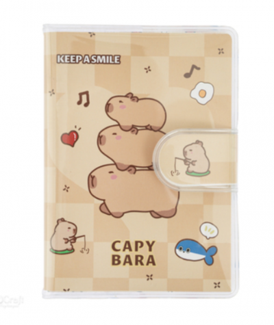 Notes z kapibarą zamykany A7 w szachownice