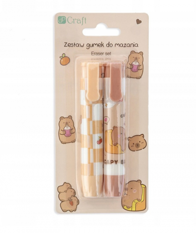 gumka wysuwana KAPIBARA zestaw 2 sztuki