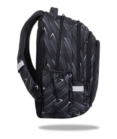 trzykomorowy plecak do liceum czarny BLACKNBOARD COOLPACK DRAFTER