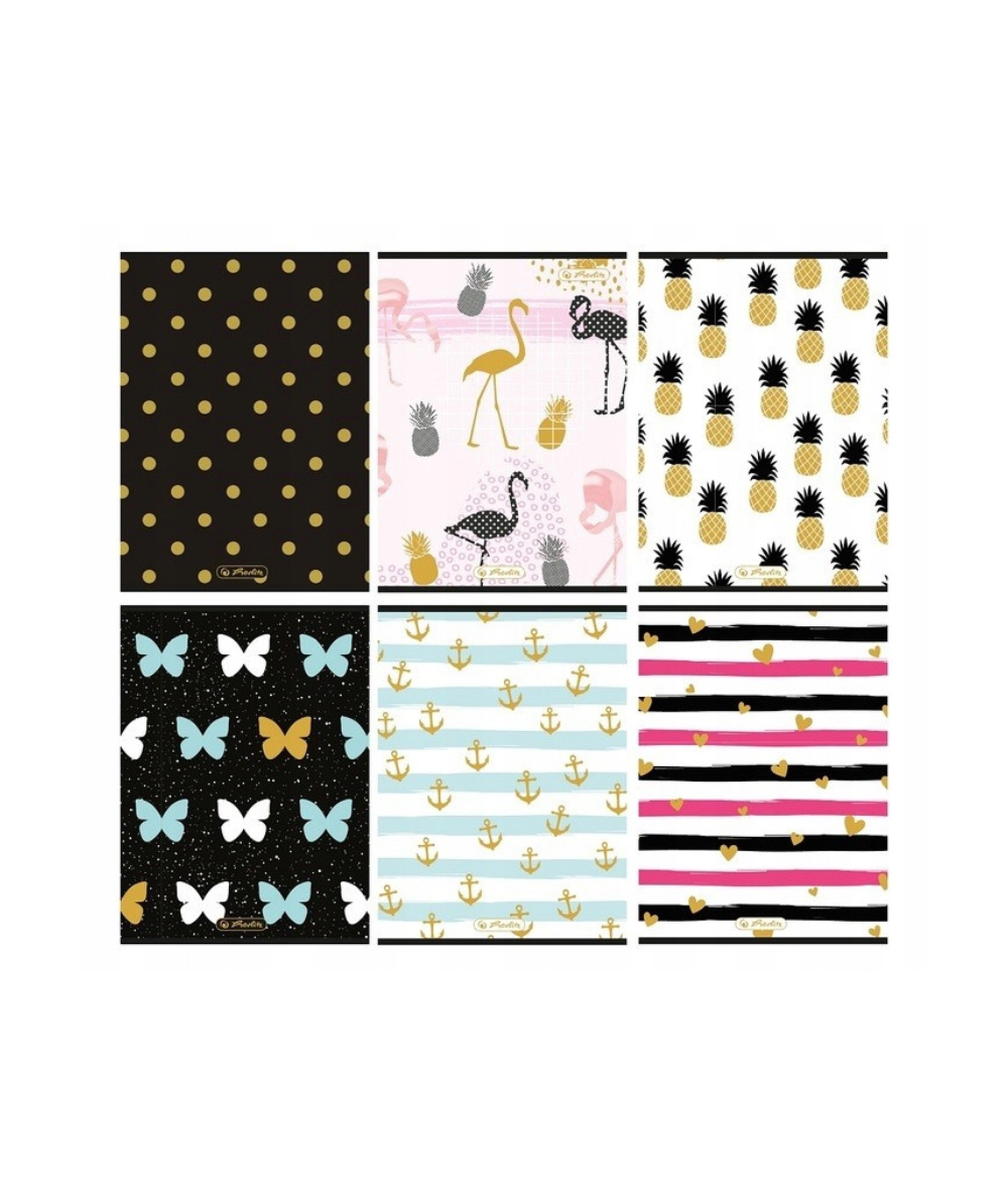 Zeszyty dla dziewczynki złote gleam Herlitz MIX