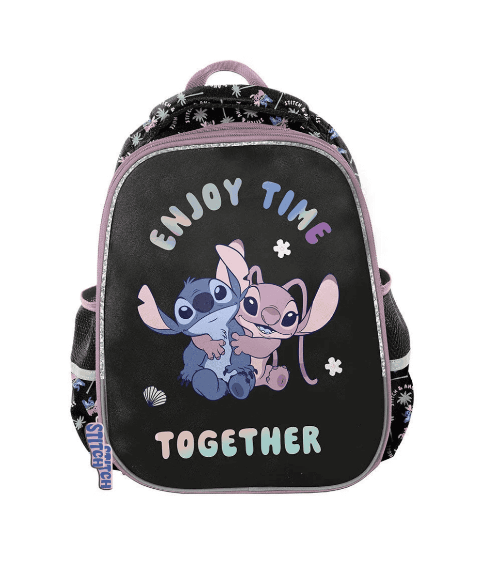 Czarny plecak premium ze Stitchem Angel Together PASO