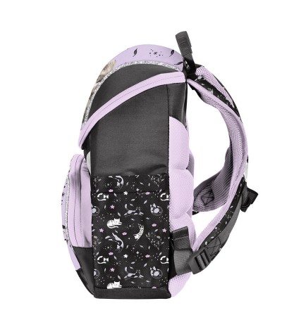 Funkcjonalny tornister ergonomiczny KOTEK fioletowy czarny PASO