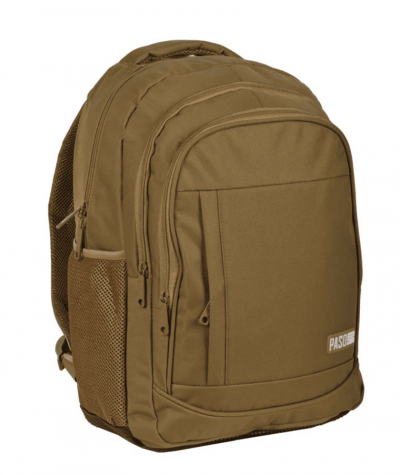 Męski Plecak trzykomorowy - zielony khaki - PASO do pracy, do liceum Ciemnozielony plecak do pracy dla mężczyzny PASO