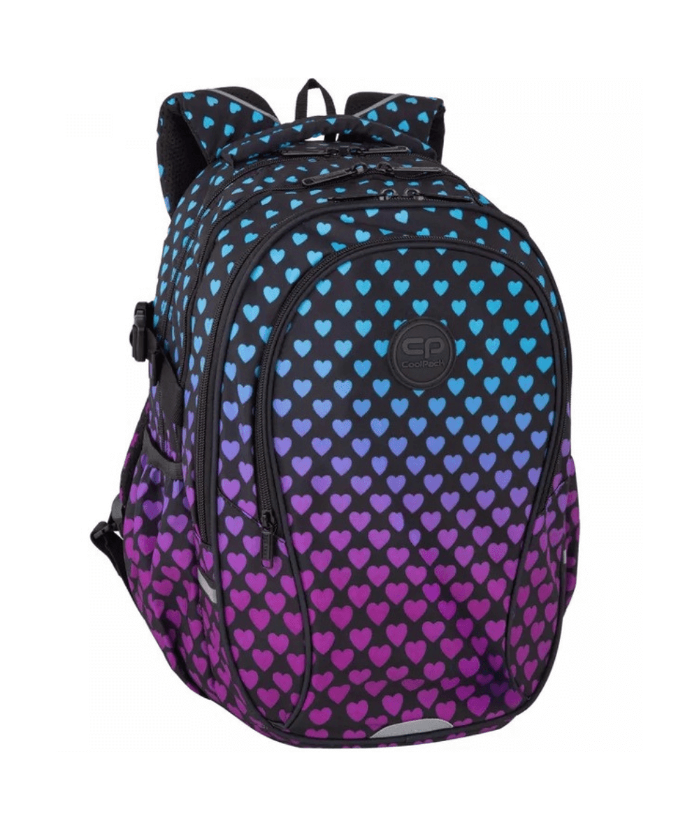 Plecak w serduszka fioletowo-niebieski FACTOR COOLPACK