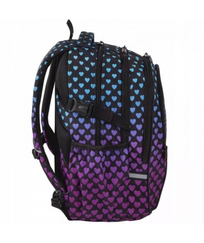 plecak trzy komory dla nastolatki w serca DARK MARSHMALLOW COOLPACK
