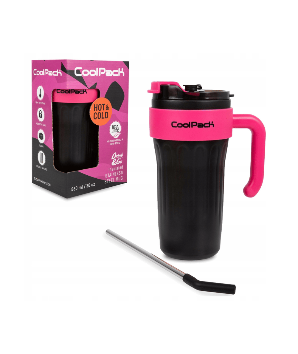 Kubek a la stanley coolpack czarno-r&oacute;zowy