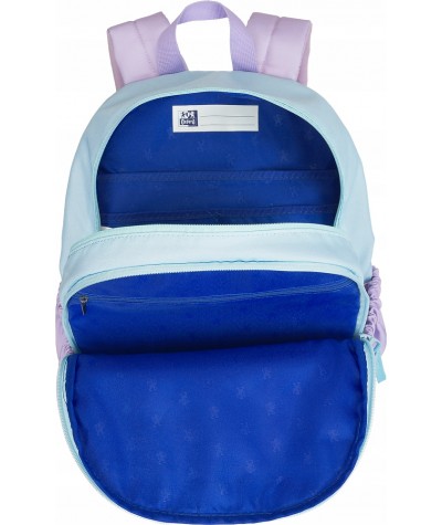 plecak dwukomorowy oxford do liceum damski LAWENDOWY