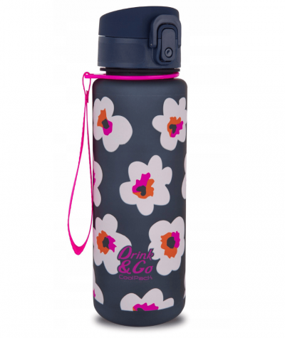 duzy bidon w kwiaty COOLPACK BRISK granatowy flores nina