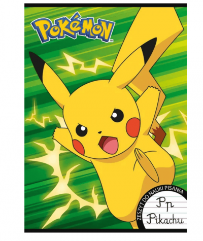 Zielony zeszyt z pikachu duzy a4 do nauki St.Majewski