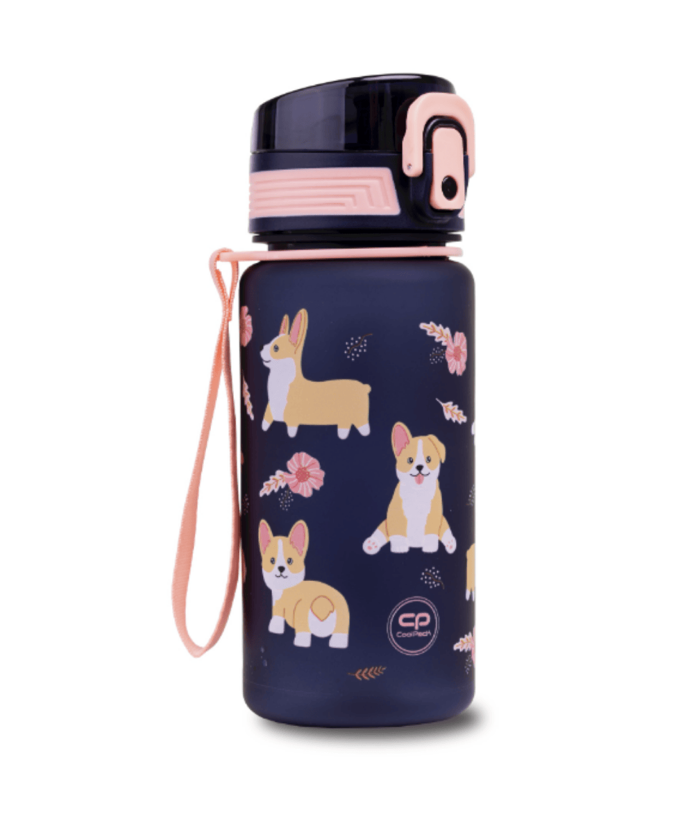 granatowy bidon z pieskiem i w kwiatki ELISABETH COOLPACK