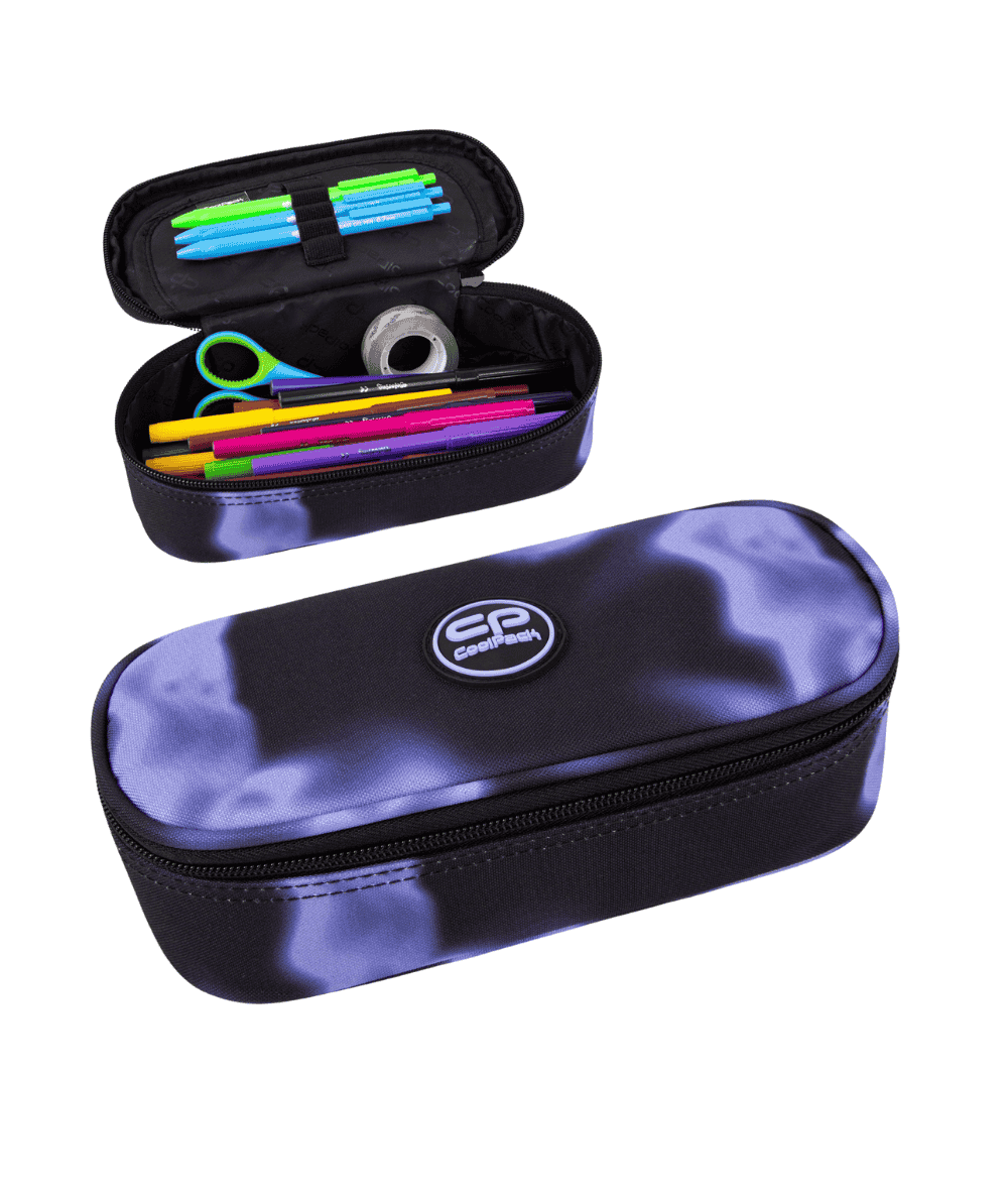 Czarny pi&oacute;rnik w fioletowe fale COOLPACK CAMPUS Lazuryt