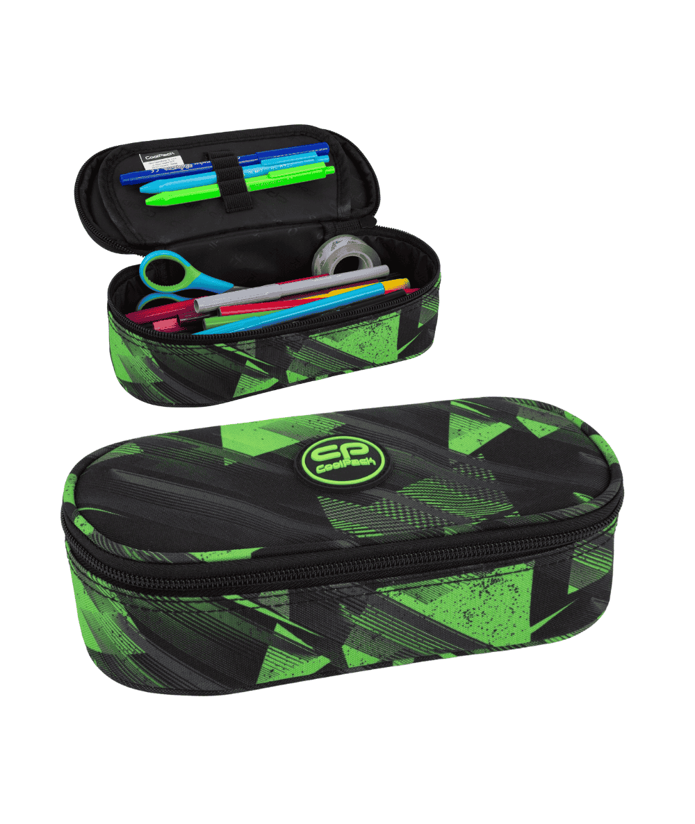 czarny pi&oacute;rnik w zielone wzory GREEN MIRROR COOLPACK CAMPUS