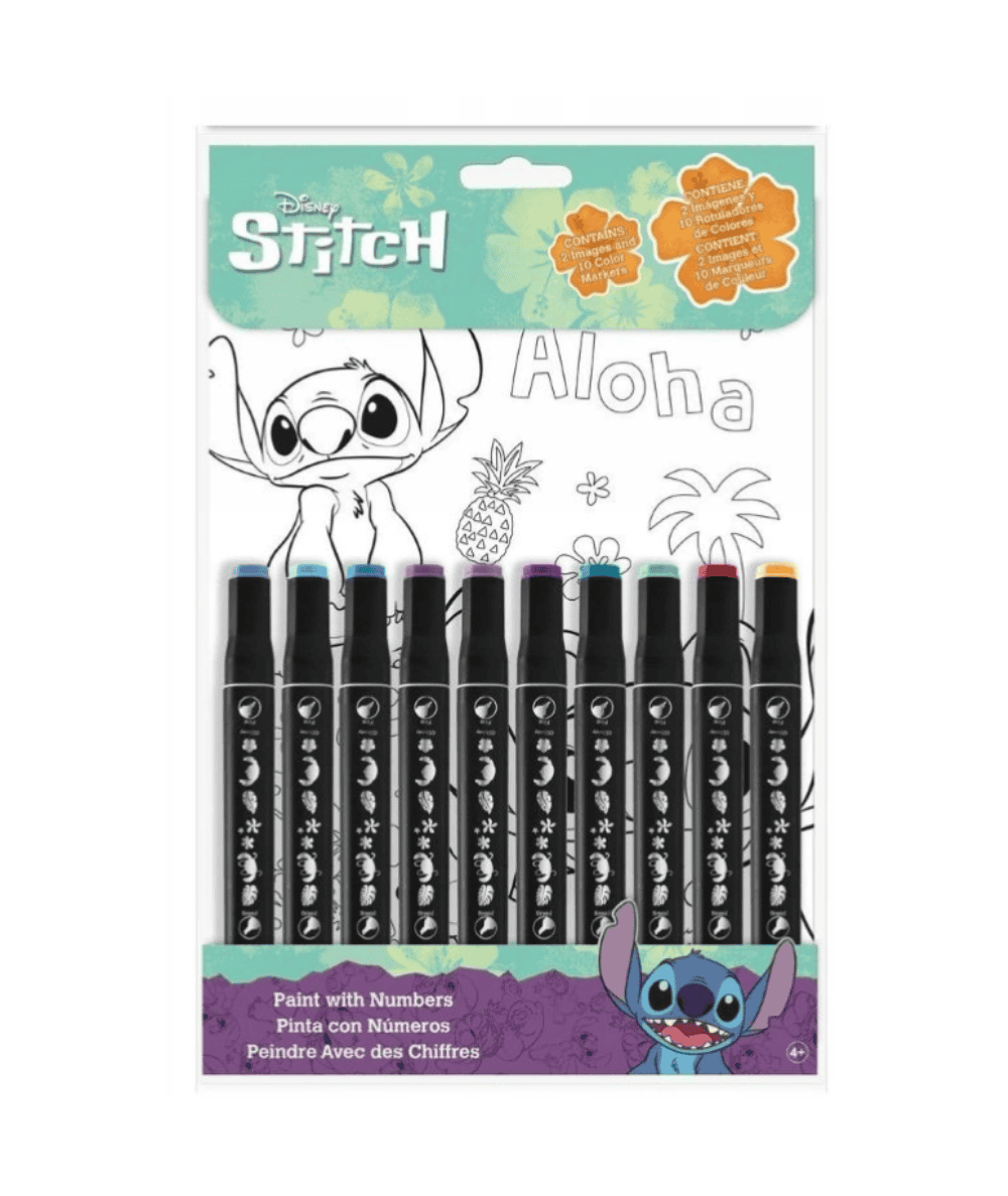 malowanie po numerach sttich dla dzieci + flamastry