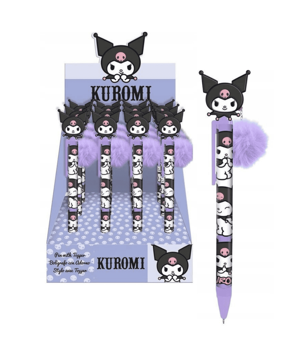 długopis z kuromi 3D + pompon dla dziewczynki KIDS EUROSWAN