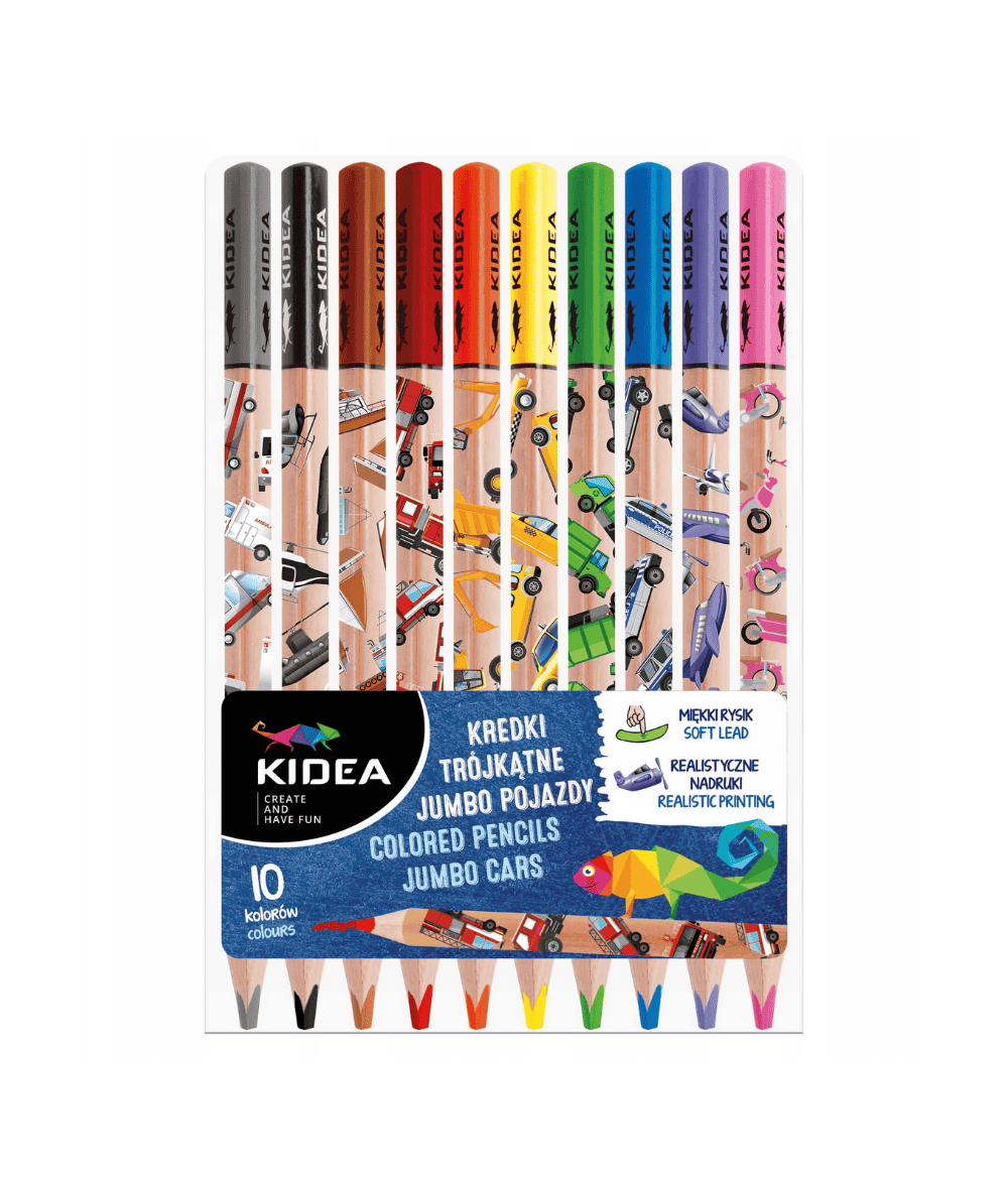 kredki w pojazdy KIDEA oł&oacute;wkowe drewniane