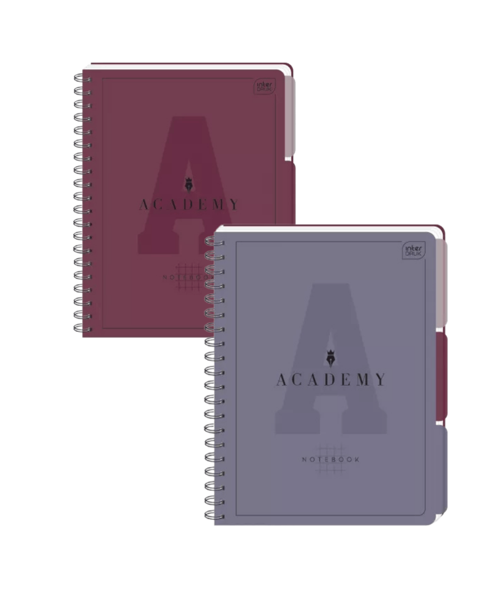 Zeszyt brulion na spirali ACADEMY INTERDRUK A4