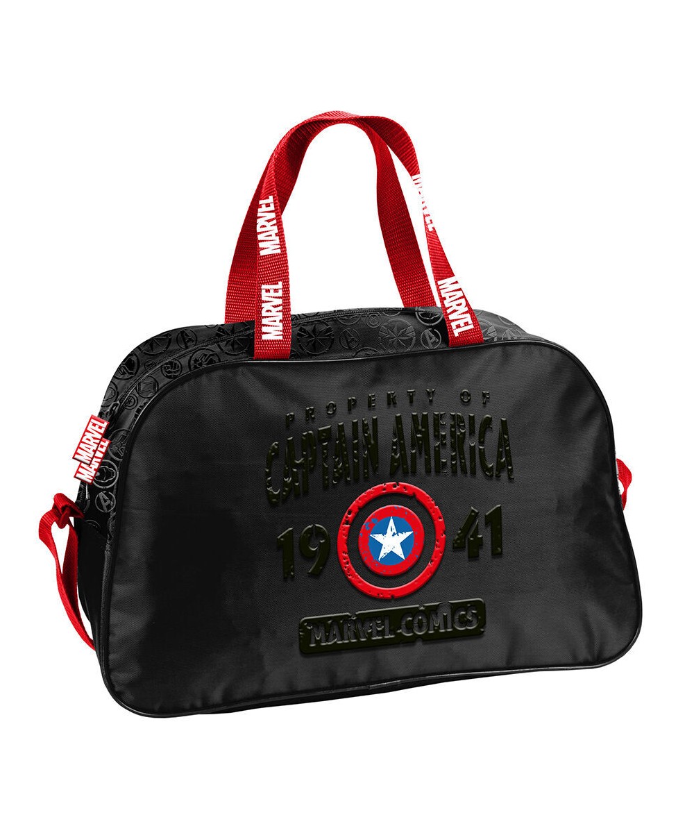 Czarna torba z kapitanem Ameryką PASO dla chłopca