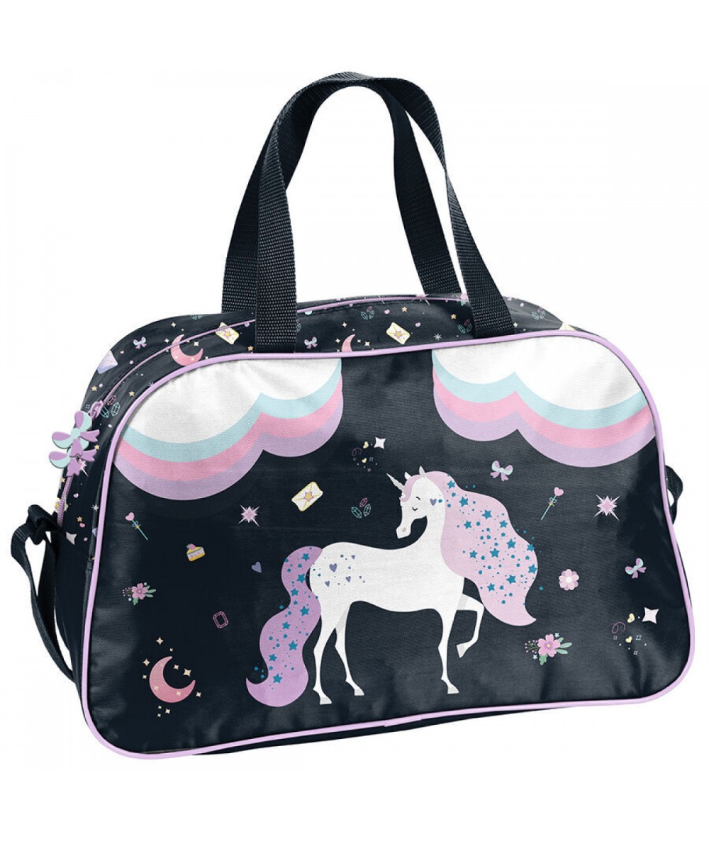 Czarna torba dla dziewczynki z jednorożcem Magic Unicorn PASO