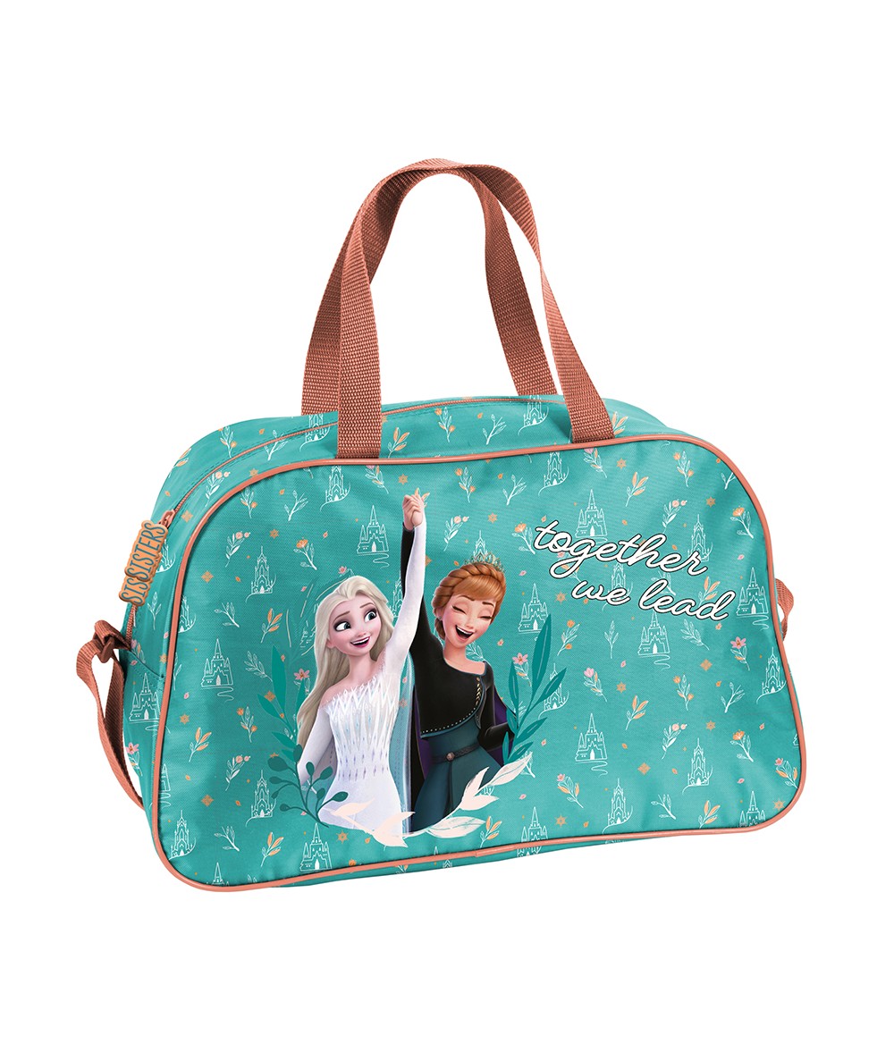 Lekka torba sportowa z krainą lodu FROZEN turkusowa