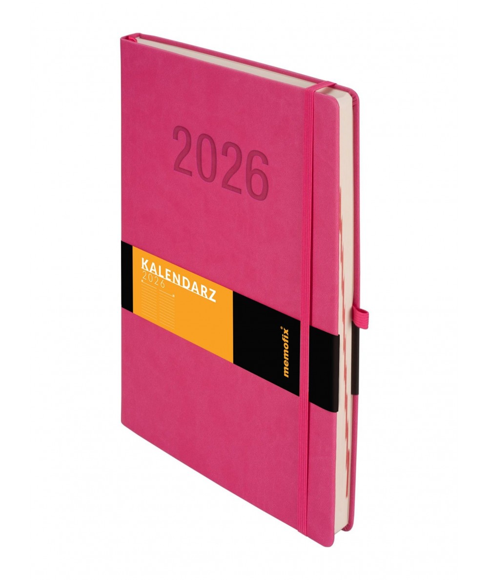 r&oacute;żowy kalendarz a4 na rok 2026 memofix antra