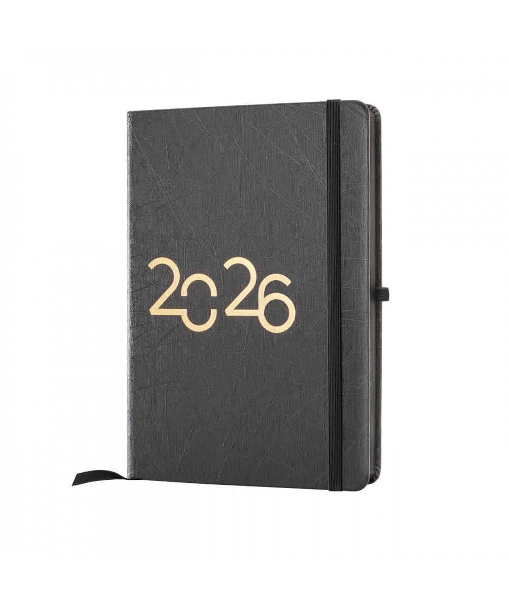 kalendarz 2026 czarny złoty dzienny