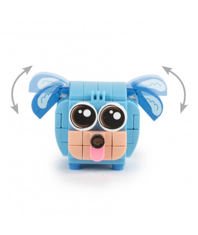 Klocki PIES Snapets DIY zr&oacute;b to sam - niebieski pies MUFFIN Kidea + karty