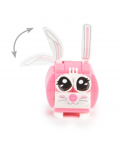 Klocki Snapets DIY zr&oacute;b to sam - kr&oacute;lik LULU r&oacute;żowy Kidea + karty