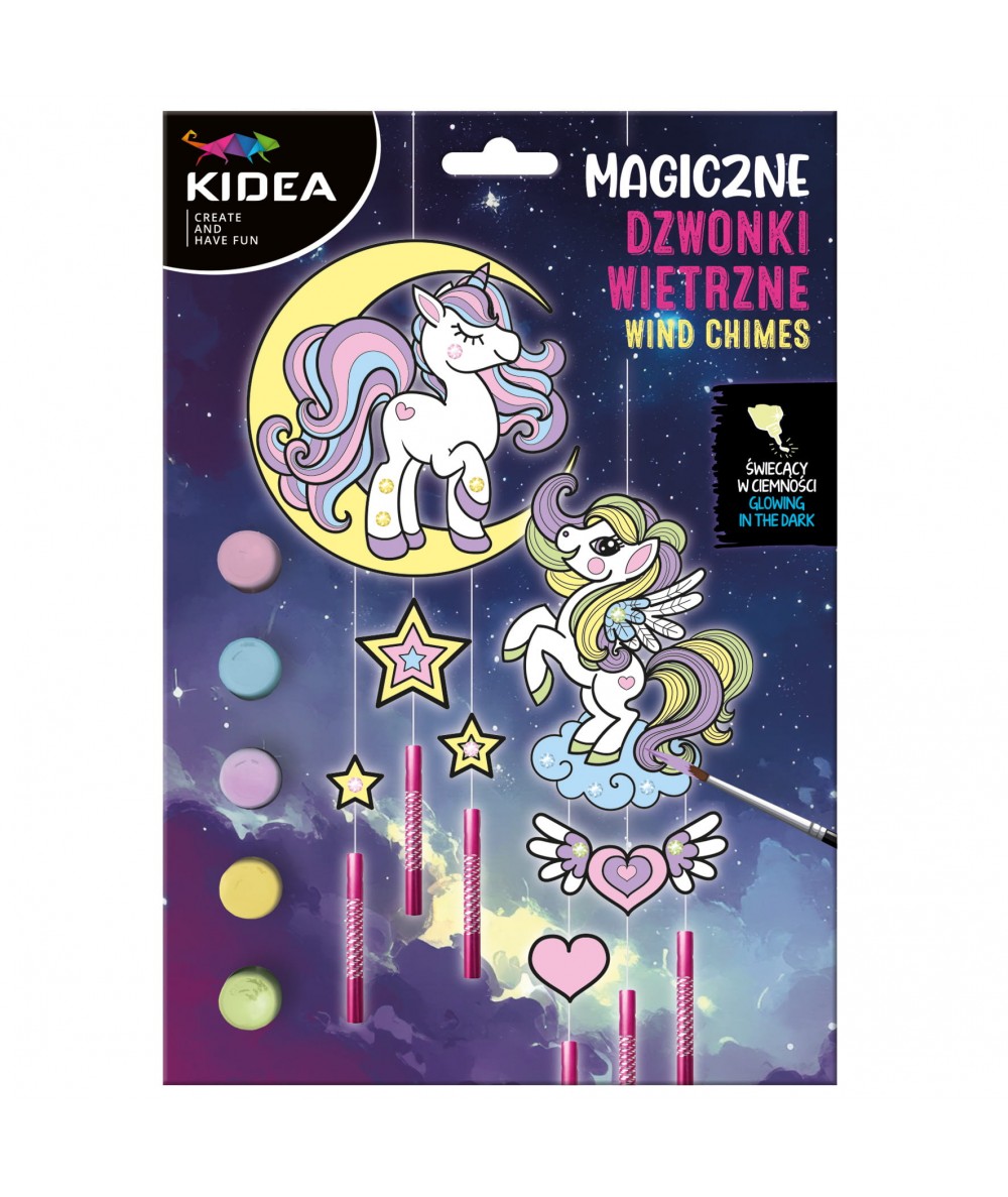 Magiczne dzwonki wietrzne JEDNOROŻCE KIDEA DIY | świecące w ciemności