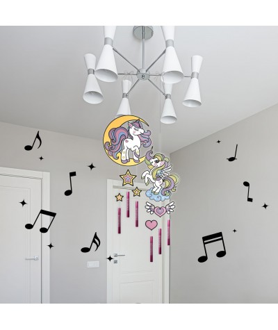 ozdoby pokoju dziewczynki Magiczne dzwonki wietrzne JEDNOROŻCE KIDEA DIY | świecące w ciemności