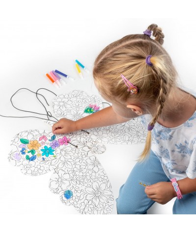 stw&oacute;rz samodzielnie Skrzydła DIY KIDEA -  fantazyjny MOTYL z diamencikami | na przebranie zr&oacute;b to sam kolorowanka